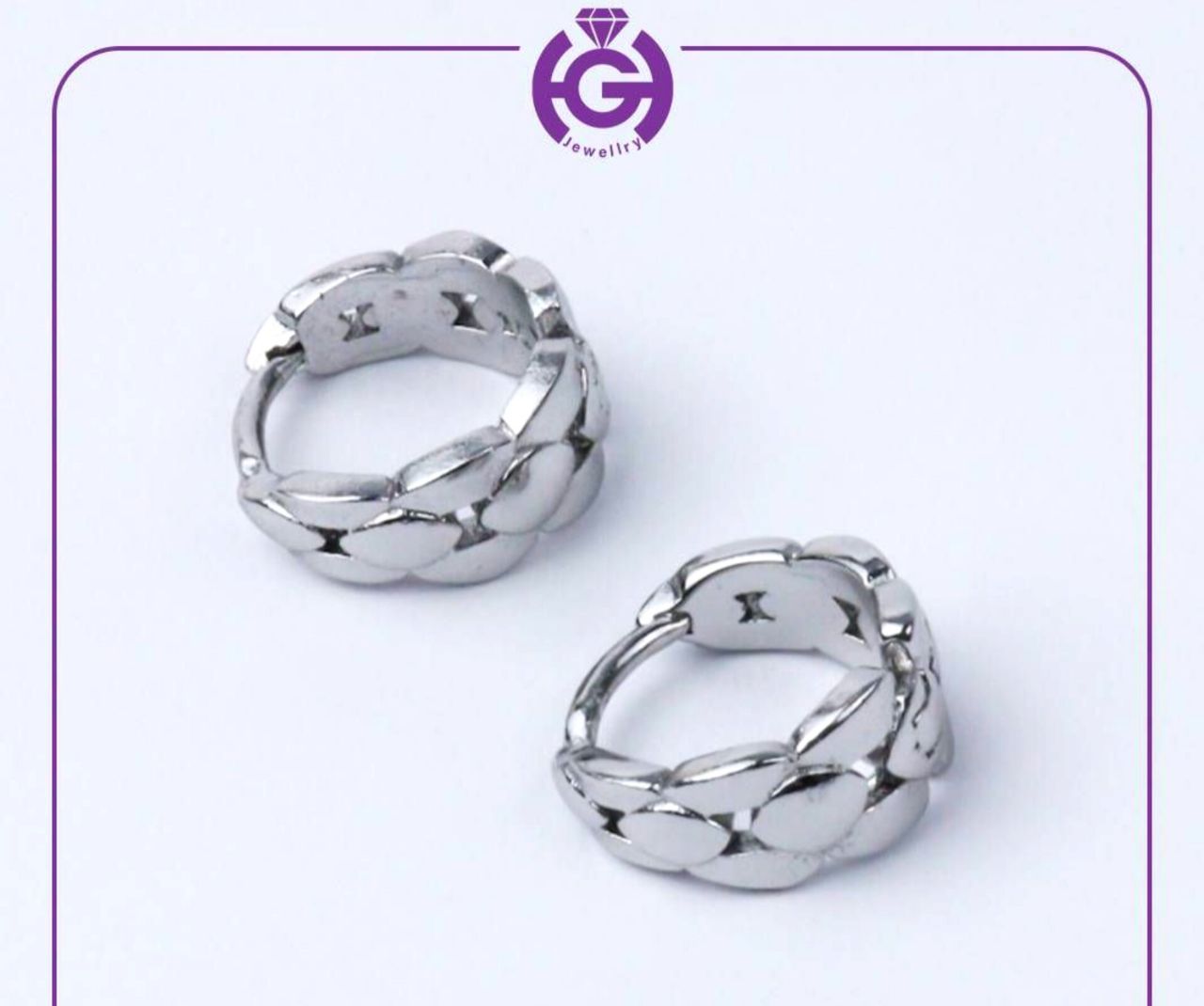 گوشواره حلقه ای زنانه استیل
