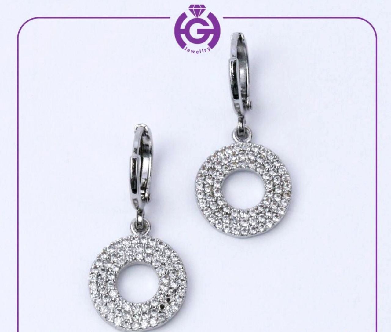 گوشواره زنانه نگین دار